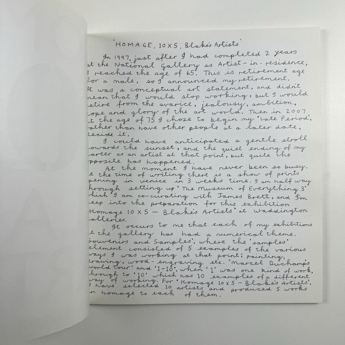 Homage 10 x 5 Blake’s Artists. Peter Blake | Waddington Galleries, 2010