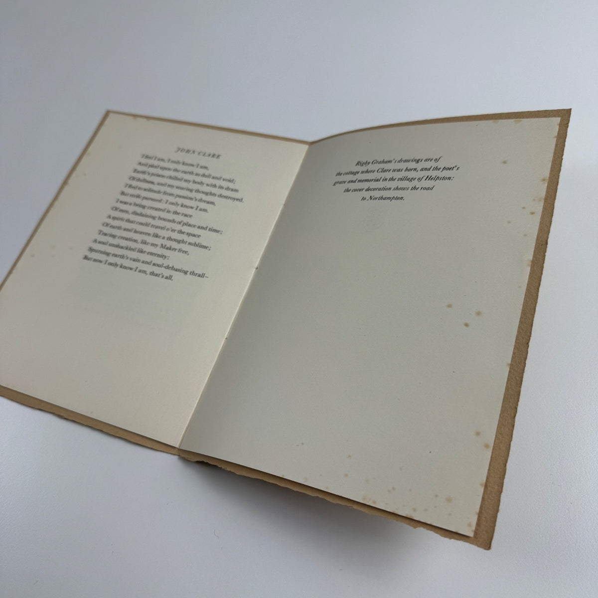 John Clare 1793-1864 illustrated by Rigby Graham | Orpheus Press 1959 limited edition