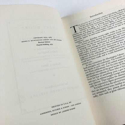 Great Books in Great Editions | Roland Baughman – The Huntington Library, fourth printing 1973