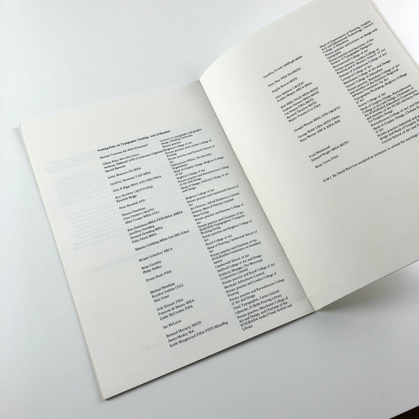 The Working Party on Typographic Teaching. Interim Report, October 1968