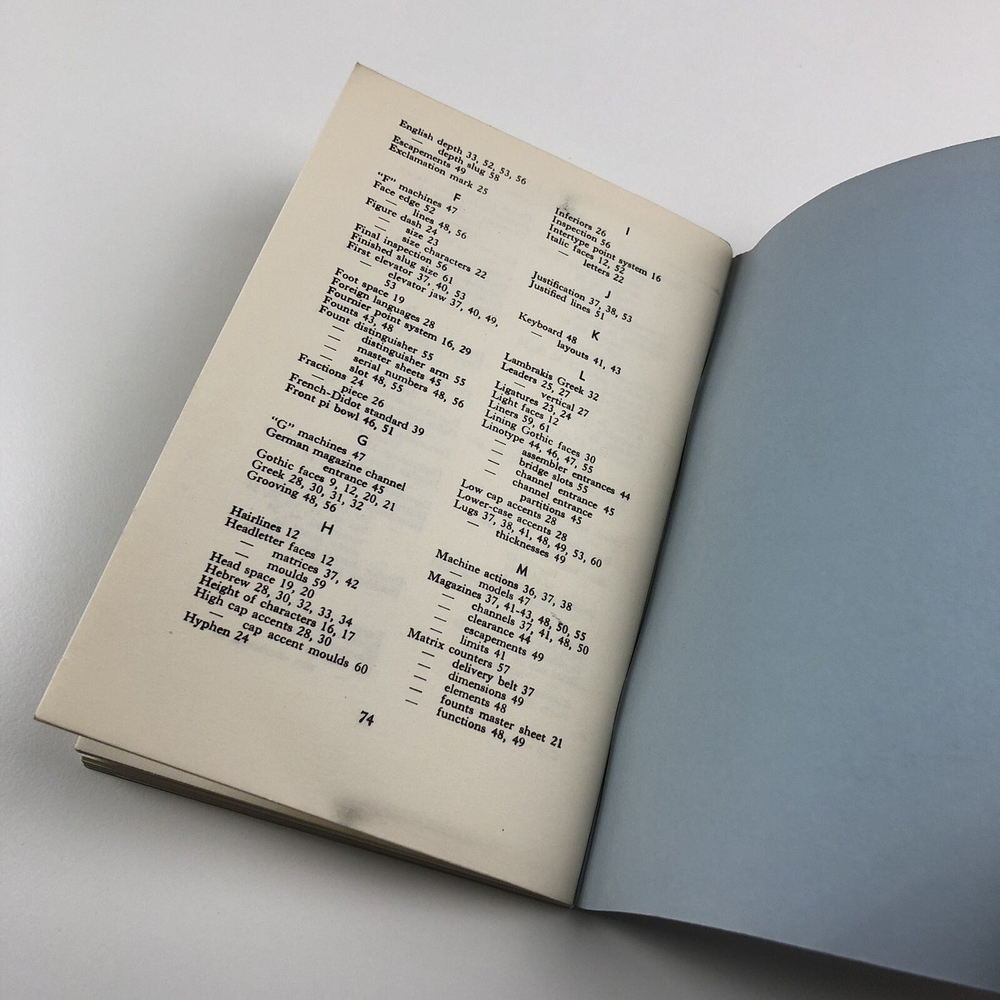 Harris-Intertype Matrix staff Handbook, undated