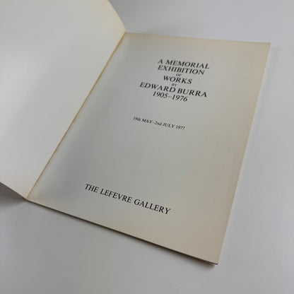 A memorial exhibition of the works of Edward Burra | Lefevre, 1977