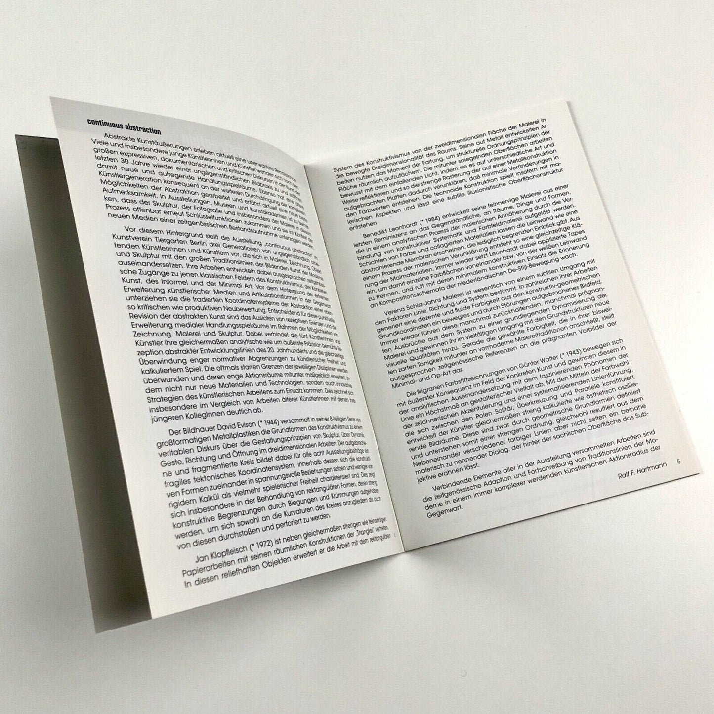 Continuous Abstraction | Kunstverein Tiergarten | Galerie Nord catalogue, 2015