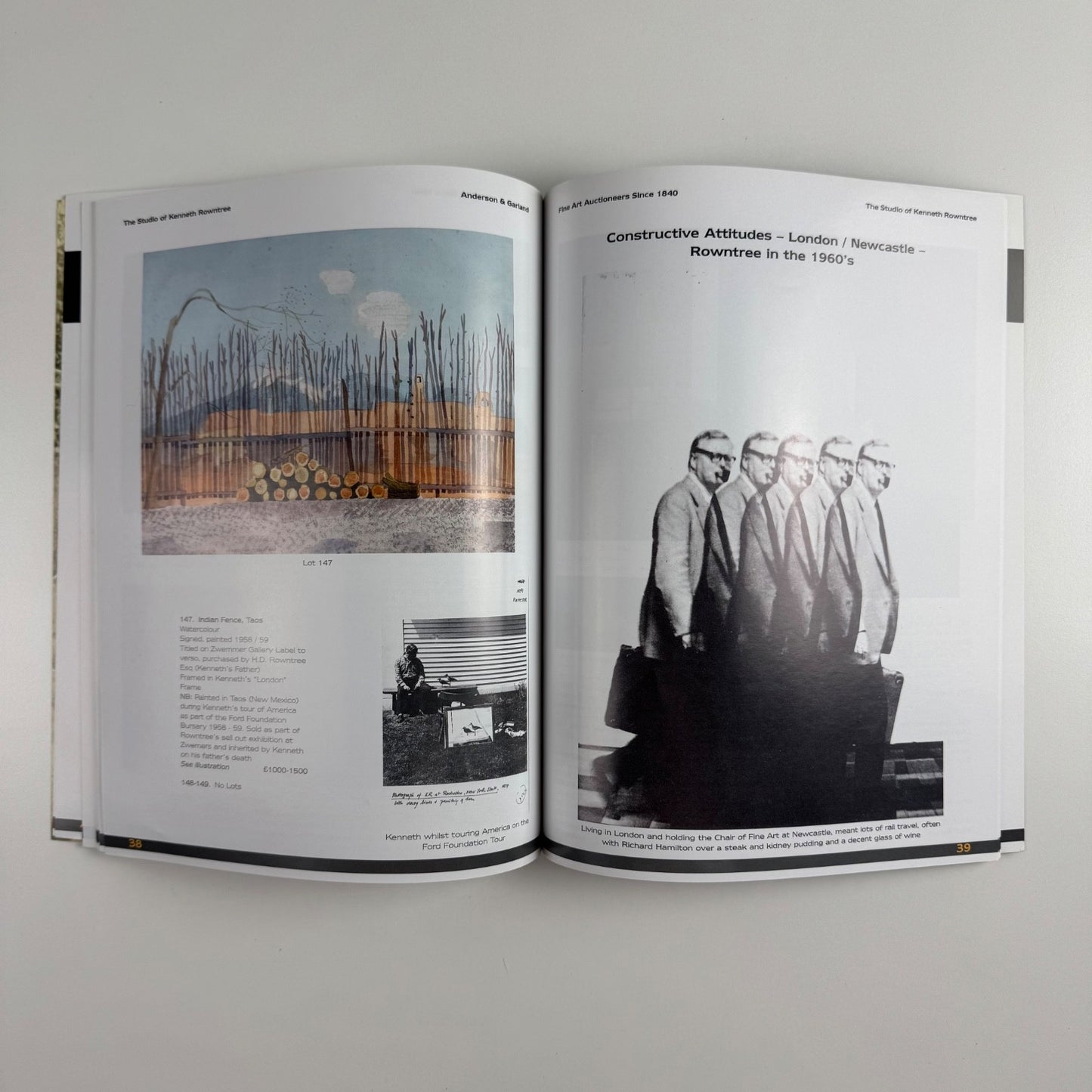 The studio of Kenneth Rowntree | auction catalogue Anderson & Garland 8 September 2009