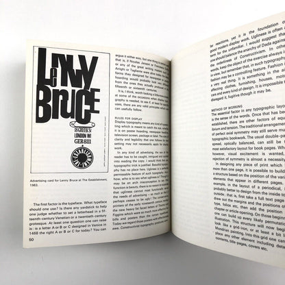 Typography Basic Principles. Influences and trends since the 19th century revised edition by John Lewis | Studio Vista, 1967
