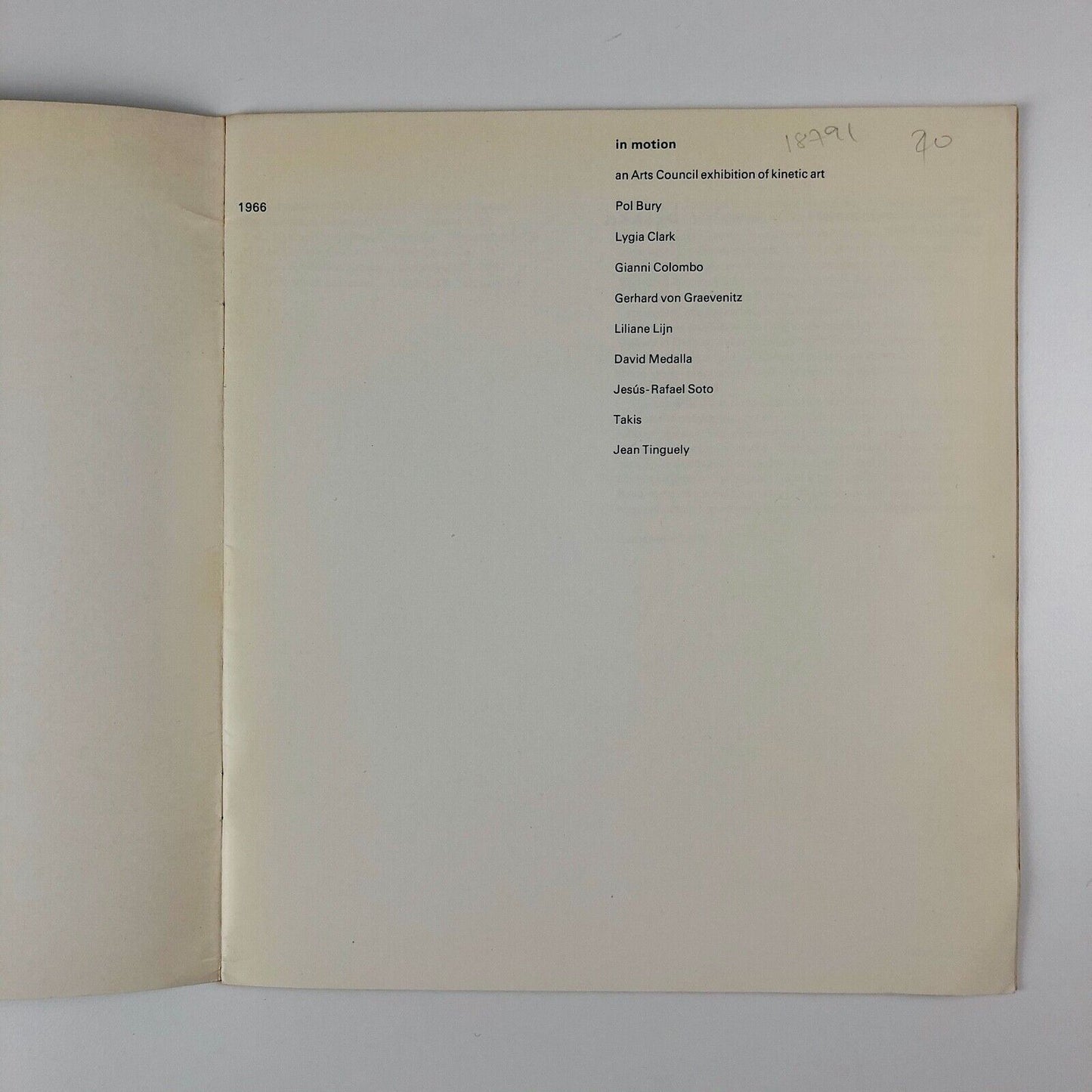 in motion | An Arts Council exhibition of kinetic art | Arts Council of Great Britain, 1966