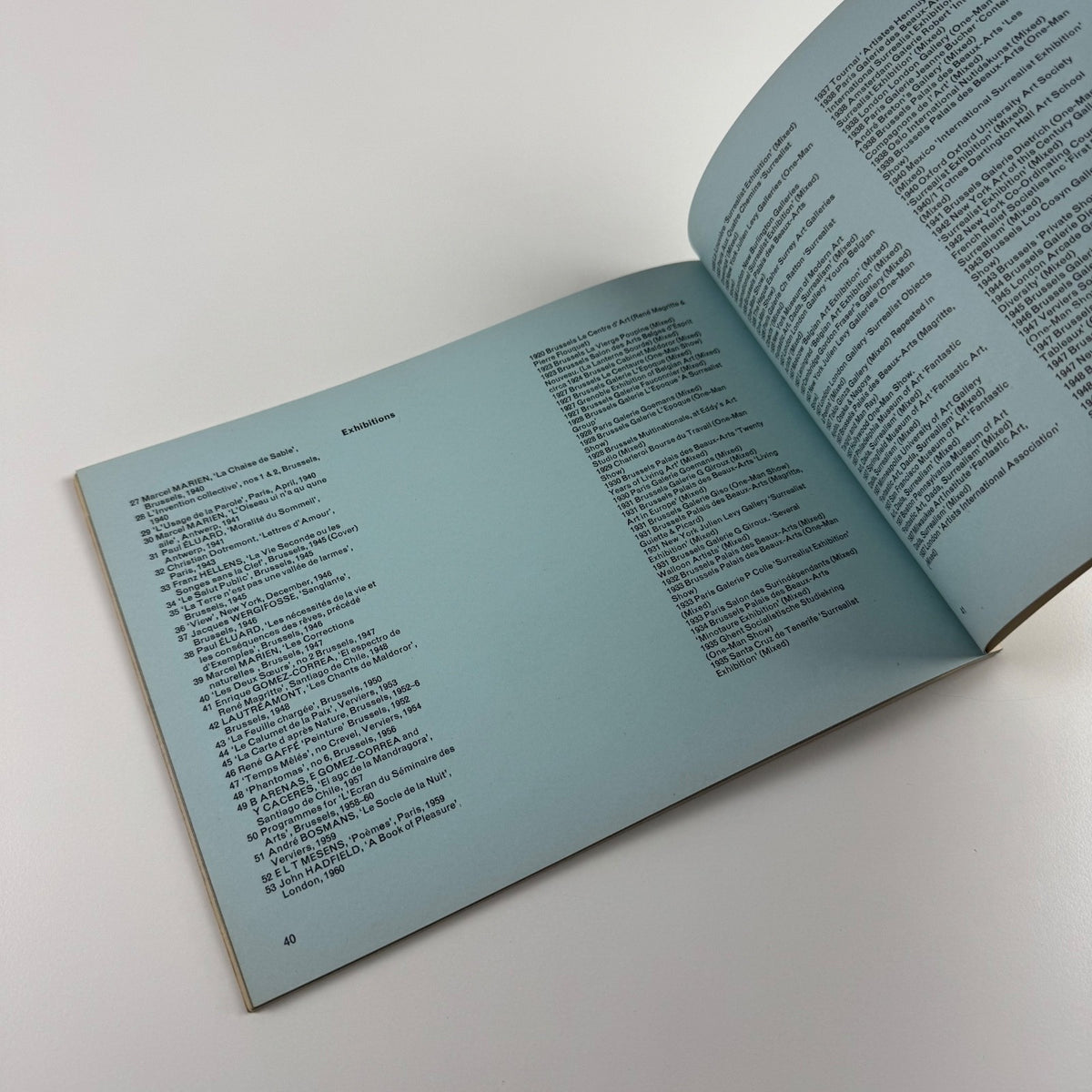 Rene Magritte. Paintings, Drawings, Gouaches | Obelisk Gallery, 1961 edited by Philip M. Laski | inscribed to the Belgian journalist Hugo van de Pierre by Magritte