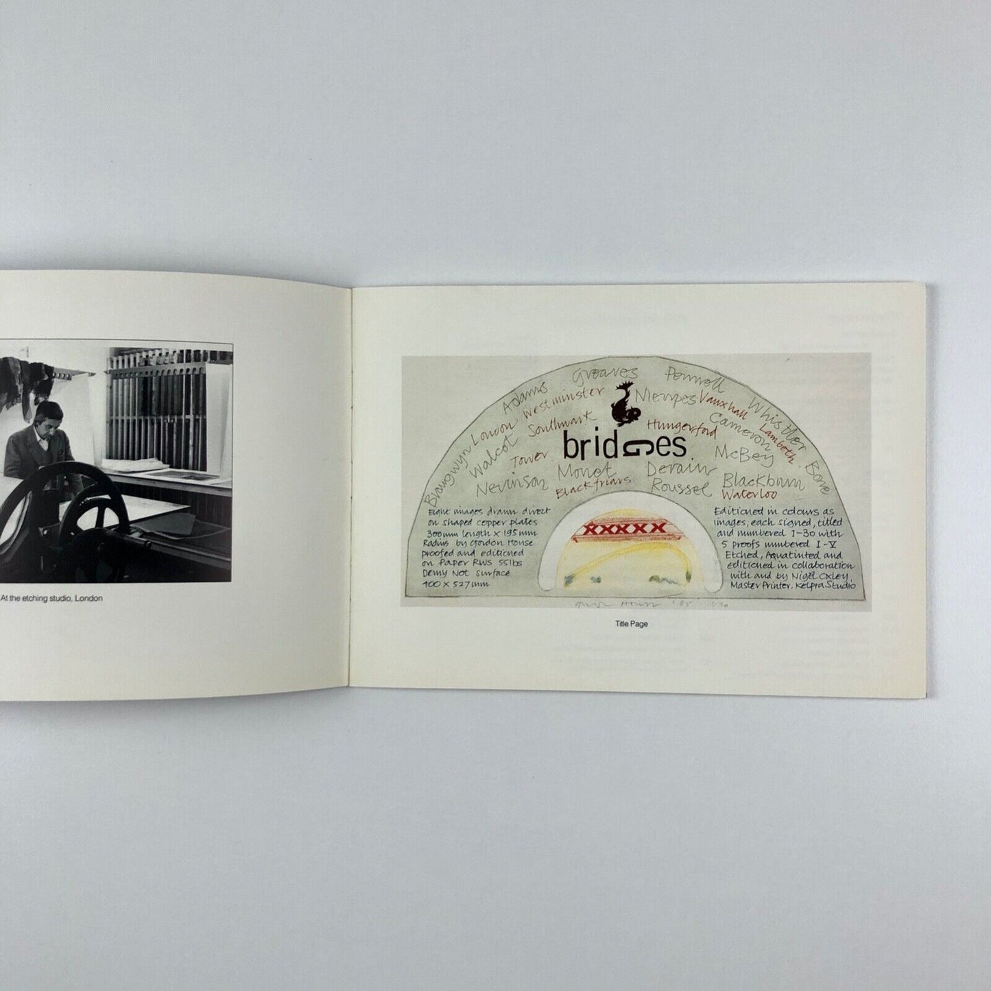 Gordon House: London Bridges Portfolio [of etchings] 1987