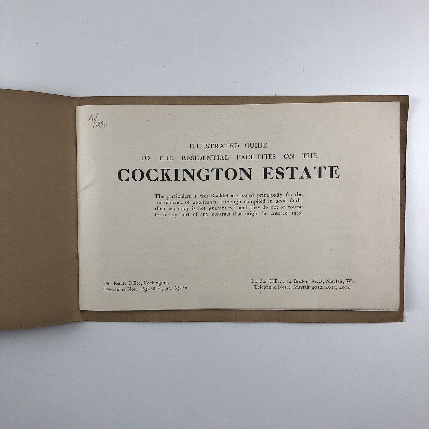 Cockington Its History and Its Future. A guide to the Cockington Estates [Torquay] with illustrations & particulars of development, 1935 | introduction by Sir Cecil Harcourt-Smith