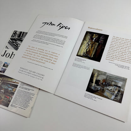 John Piper from his studio | Berkeley Square Gallery, 1994 + poster