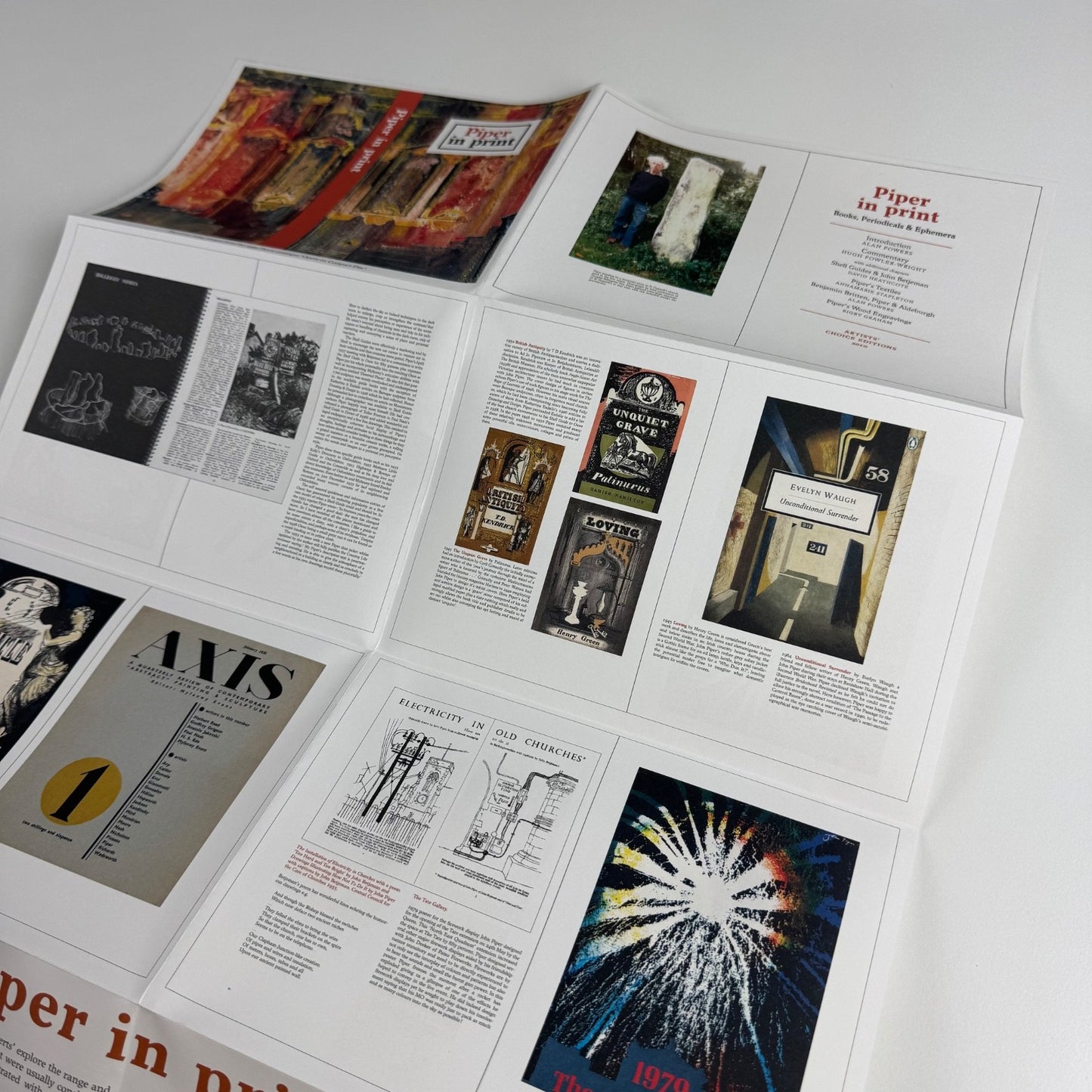 Fold-out promotional leaflet Piper in Print Artists' Choice Editions, 2010