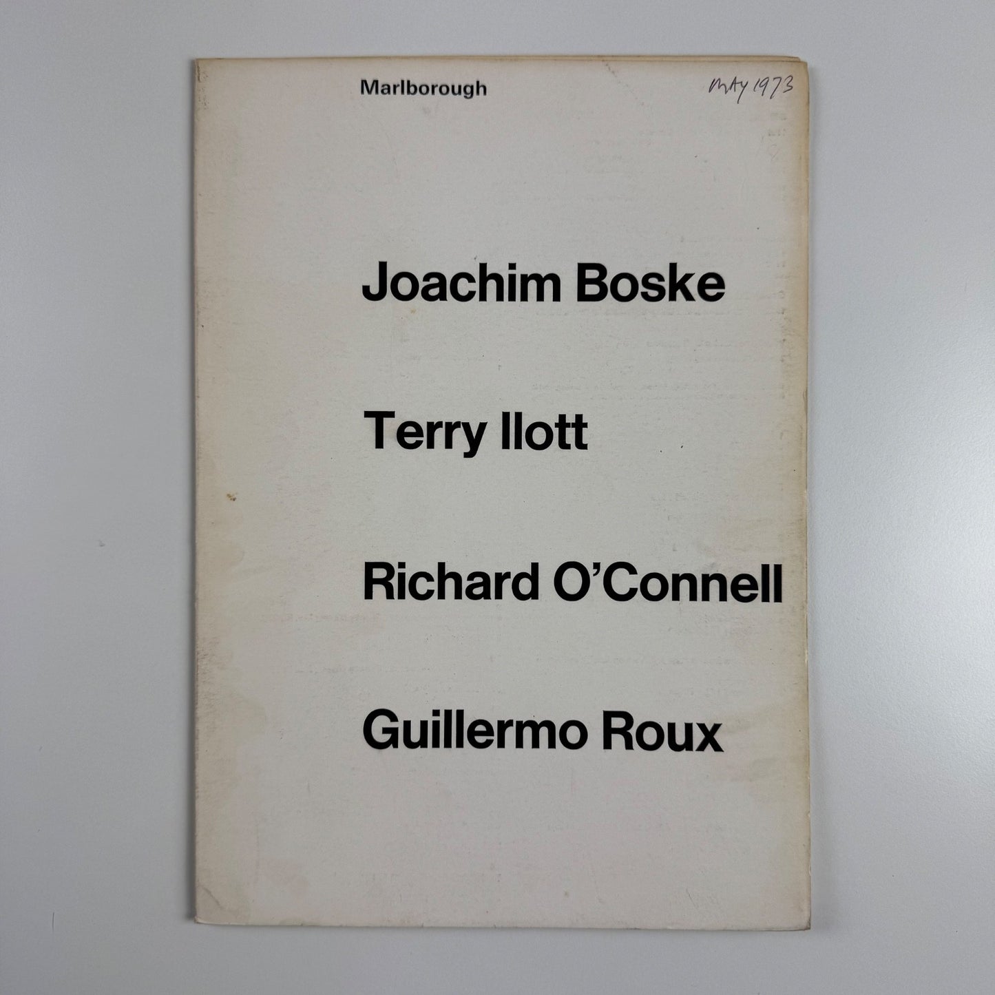 Joachim Boske, Terry Illott, Richard O’Connell, Guillermo Roux | Marlborough 1973