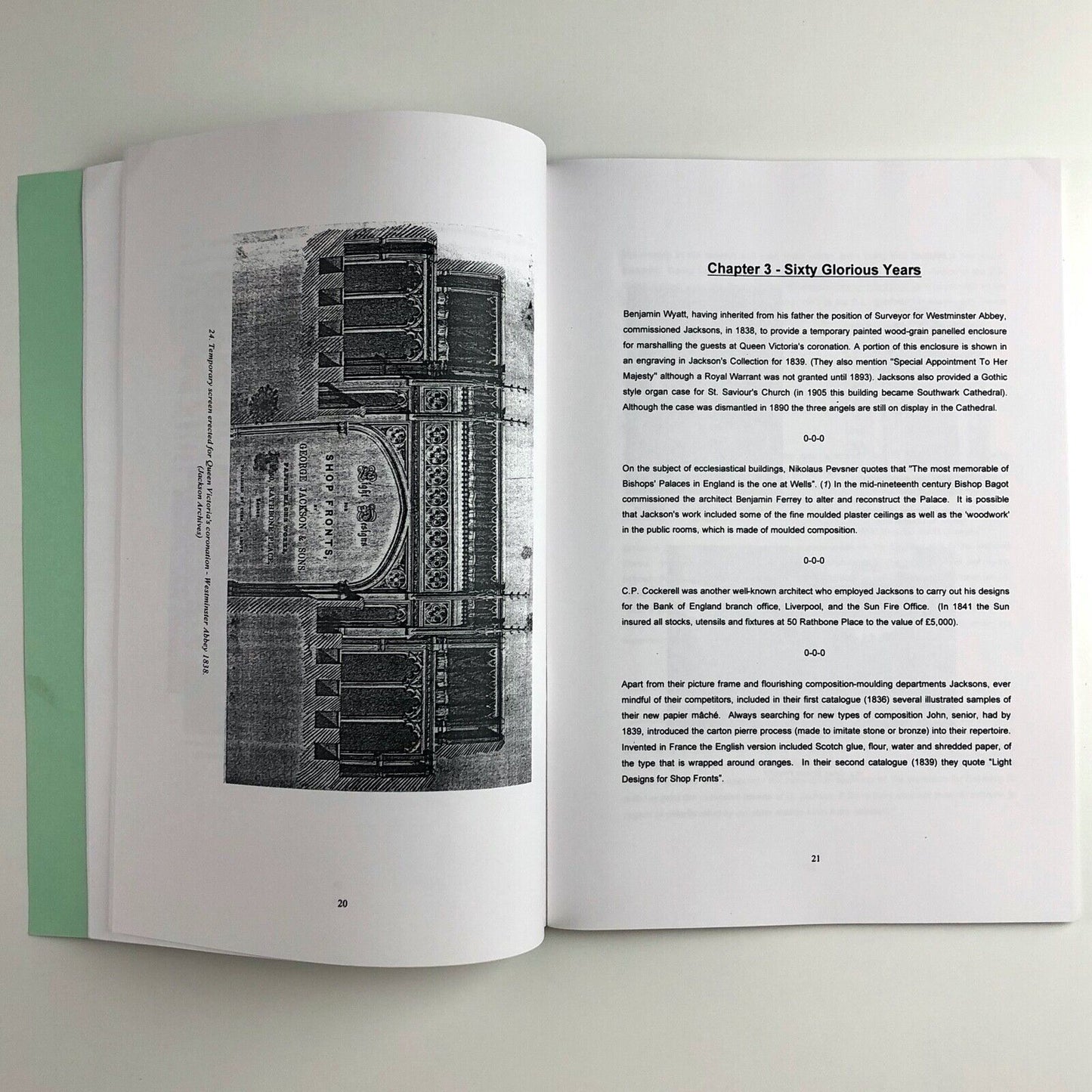 The Ornamental Jacksons. A Brief History of George Jackson & Sons Limited. Ornamental Composition Manufacturers by Marion R. May | Self-published, 2001