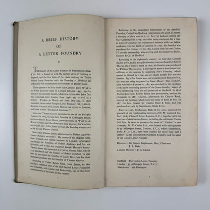 Stephenson Blake. Specimens of Printing Types, 1950