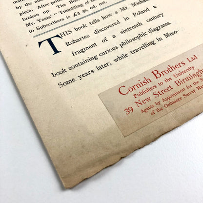Prospectus for Laurie’s Privately Printed Library – A Vision | William Butler Yeats | Undated. Presumed to be c.1925