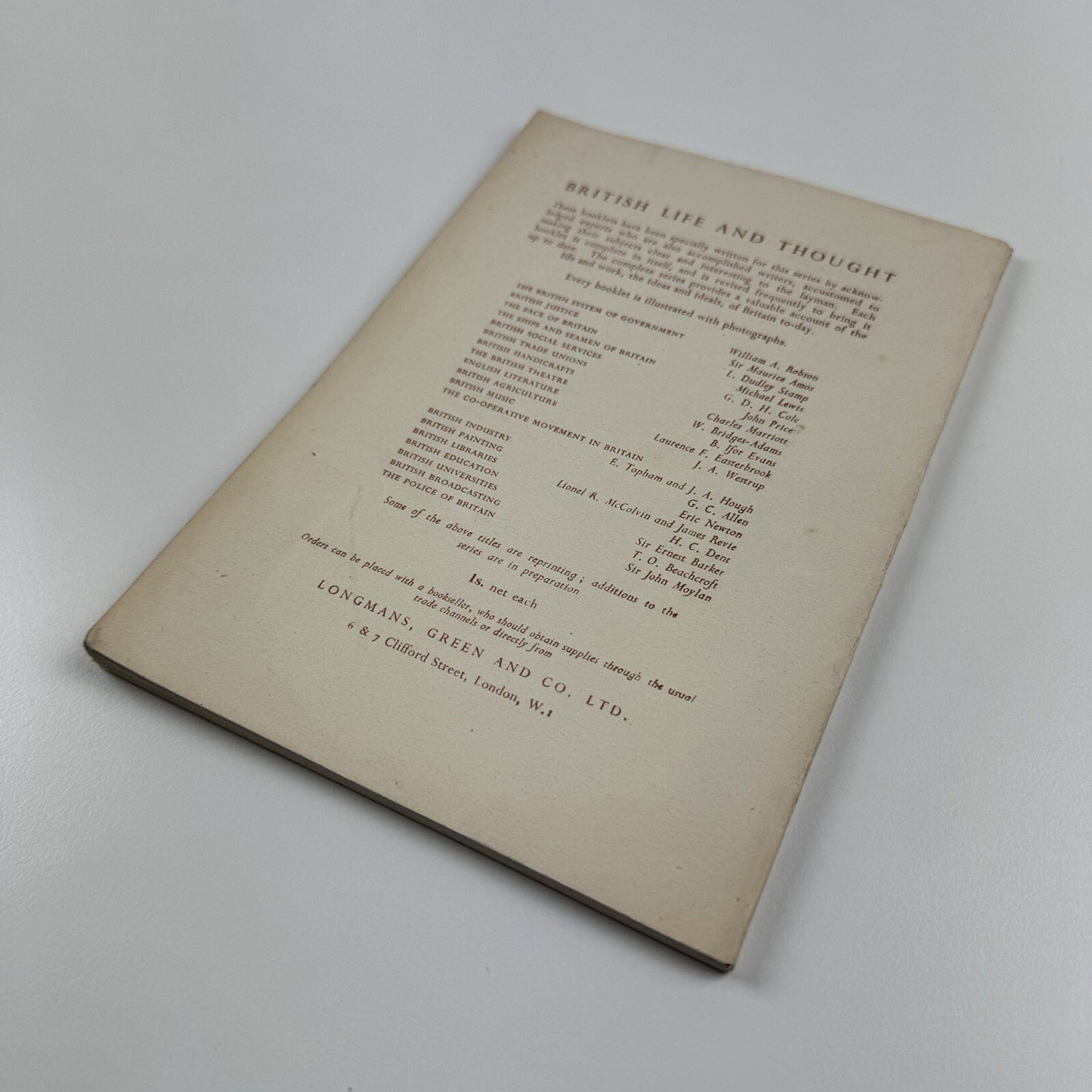 Architecture in England Since Wren by John Summerson | British Council 1948