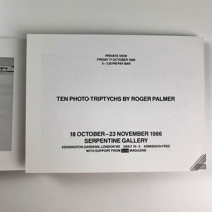 Precious Metals – Ten photo-triptychs by Roger Palmer | Serpentine private view invitation, folded card