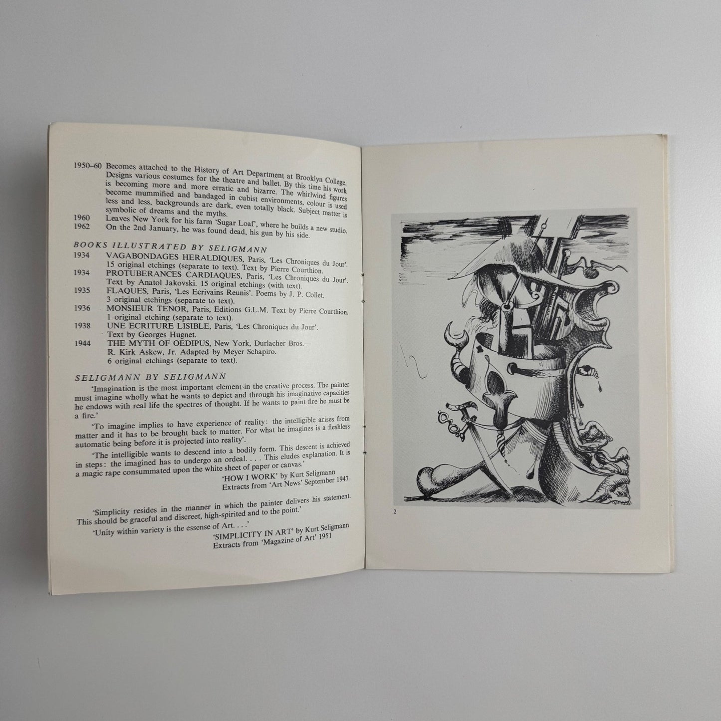 Kurt Seligmann | David Ellis-Jones, 1975