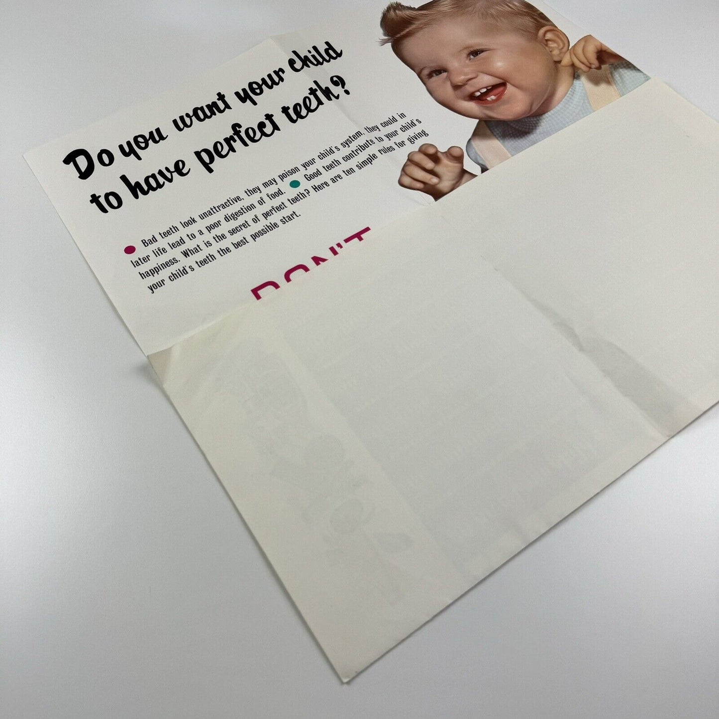 Do you want your child to have perfect teeth? Public information poster | Rose Hip