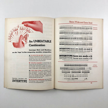 Beton Bold, Medium and Extra Bold | Intertype Corporation specimen booklet