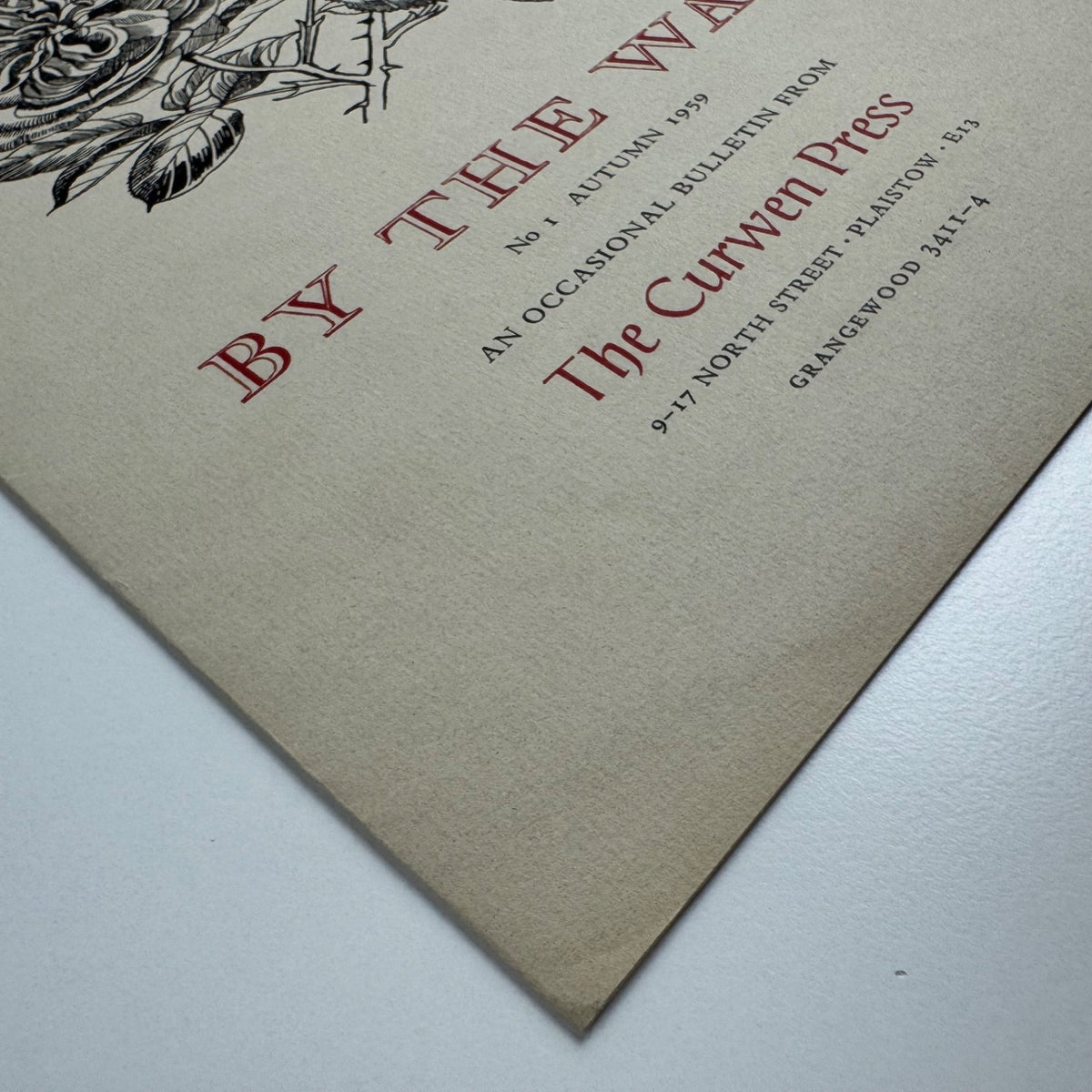 By the Way. No. 1 Autumn 1959. An occasional bulletin from The Curwen Press