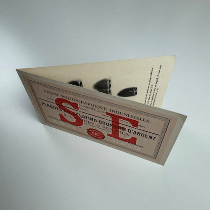Promotional card for Union Photographique Industrielle. Lumière & Joula c.1911
