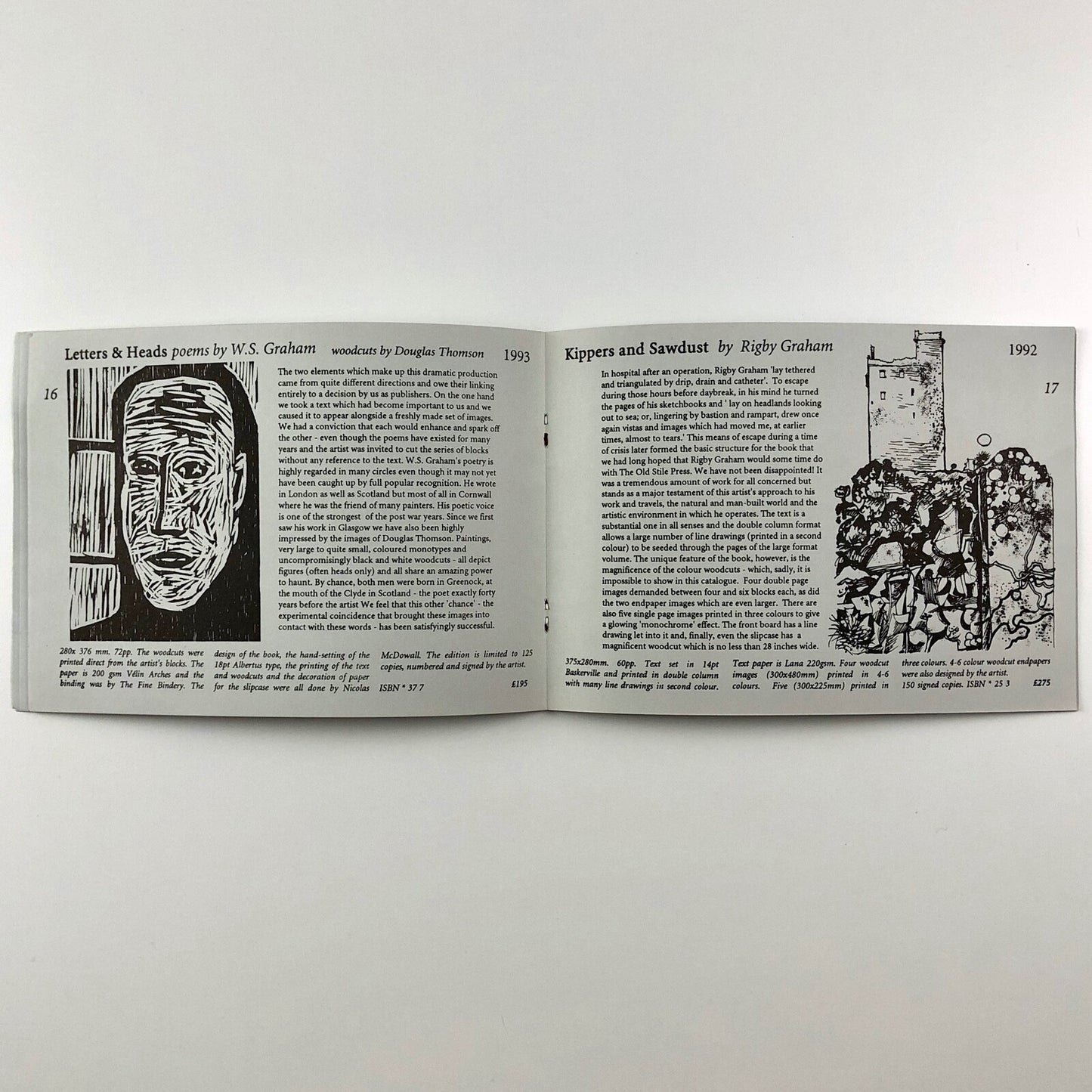 Two pieces of ephemera | The Old Stile Press. Supplement 2 1992-3, 1998 Books