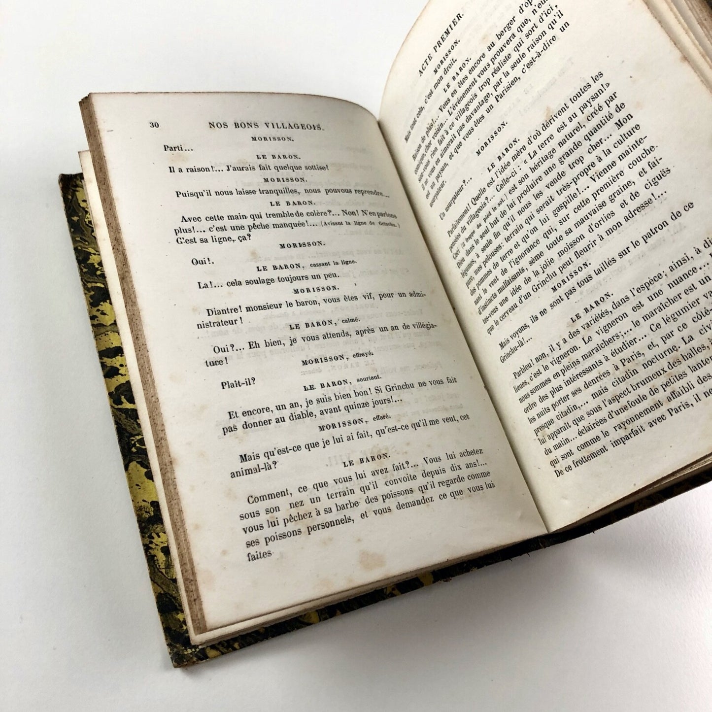 Nos Bons Villageois. Comédie en 5 actes, en prose by Victorien Sardou |  Michel Lévy Frères, Paris, 1867. Quatrième Édition