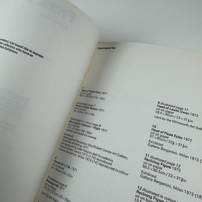 Frank Auerbach | Marlborough Fine Art | Catalogue, April – May 1974