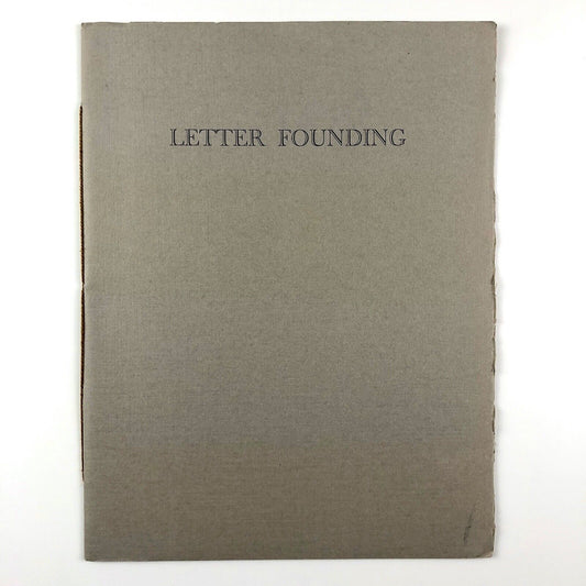 Letter Founding: A Historical Record | Stephenson Blake type specimen brochure