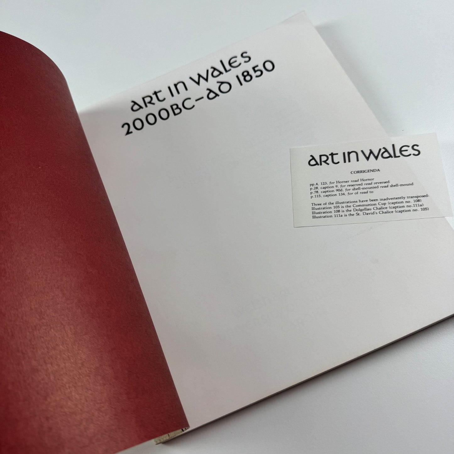 Art in Wales 2000BC-AD1850 ed. Eric Rowan | Welsh Arts Council, 1978