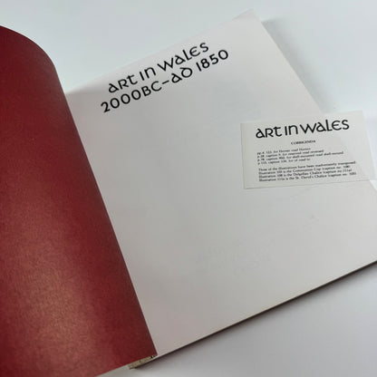Art in Wales 2000BC-AD1850 ed. Eric Rowan | Welsh Arts Council, 1978