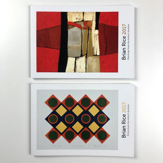 Brian Rice – 2017 Prints / Paintings from the Artist's Archive | Two folded cards with price list, Belgrave Gallery, 2017