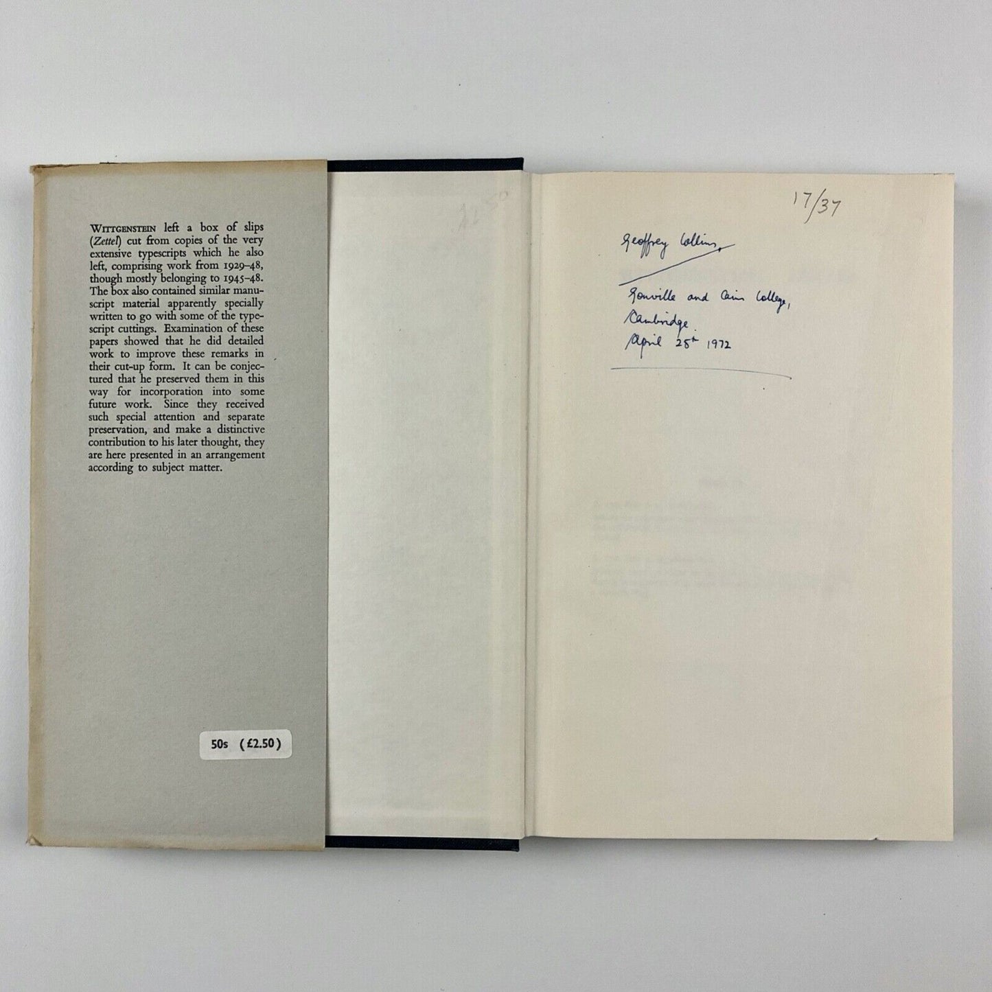 Zettel by Ludwig Wittgenstein | Translated by G.E.M. Anscombe | 1967