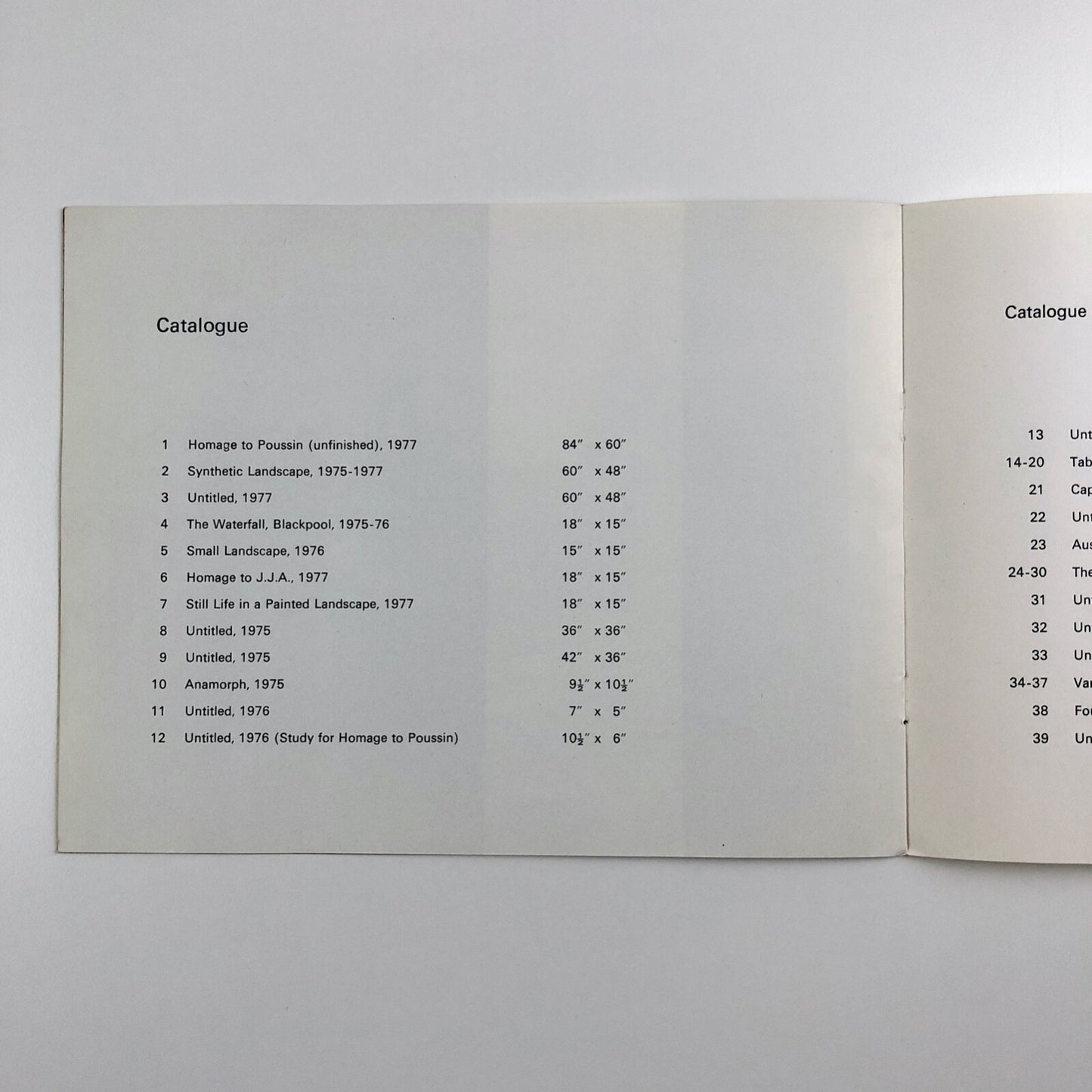Gavin Robson – retrospective exhibition | Nottingham University Art Gallery card, 1977