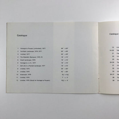Gavin Robson – retrospective exhibition | Nottingham University Art Gallery card, 1977