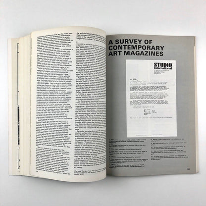 Studio International Journal of Modern Art Sep/Oct 1976 | 'Art Magazines' special