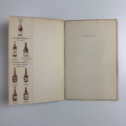 Fine Drinking: Ayala Champagne, Croizet Brandy, Rocher Liquers. Messrs Blumenthals, London, 1949 Printed at the  Curwen Press