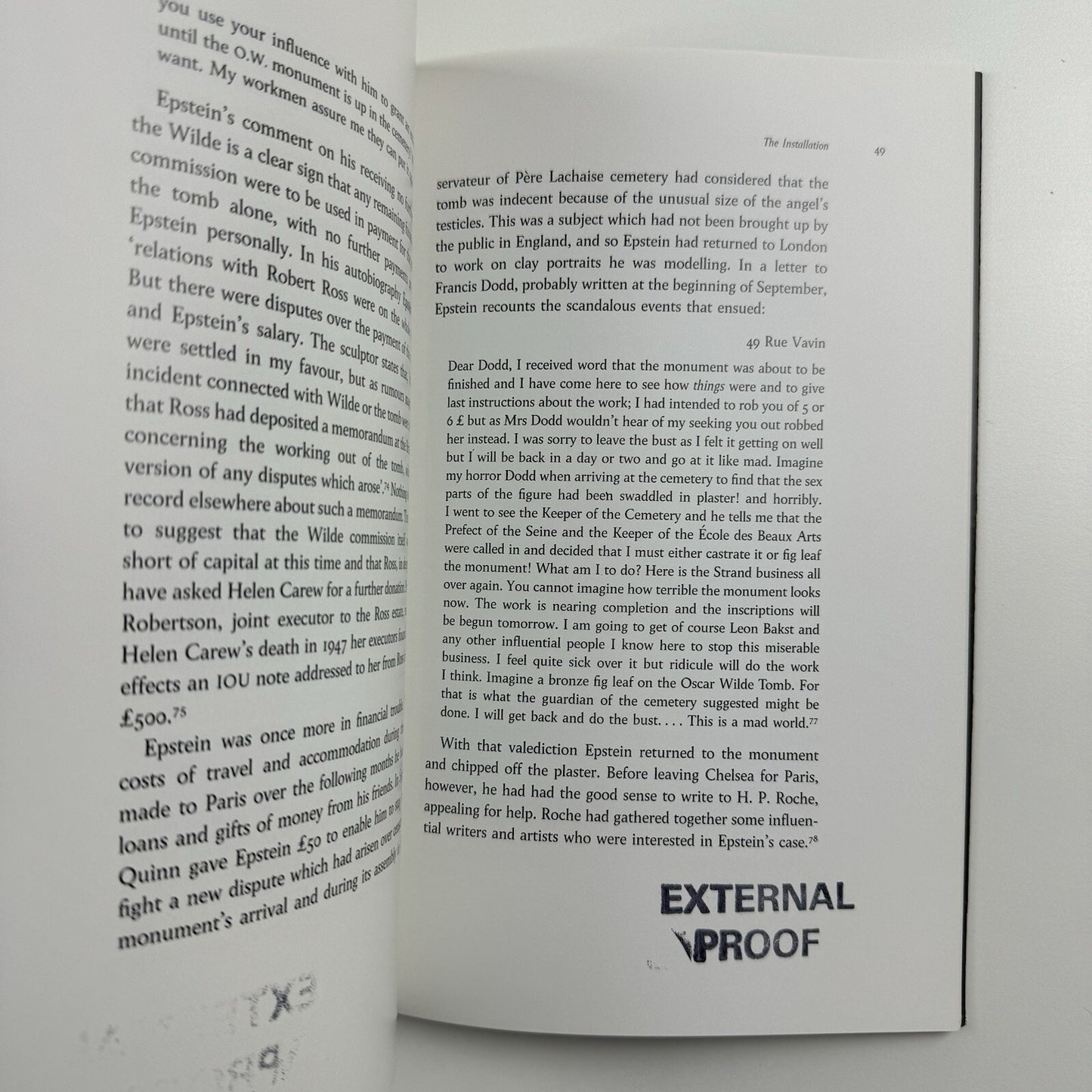 An Angel for a Martyr. Jacob Epstein's tomb for Oscar Wilde by Michael Pennington | Whiteknights Press, 1987