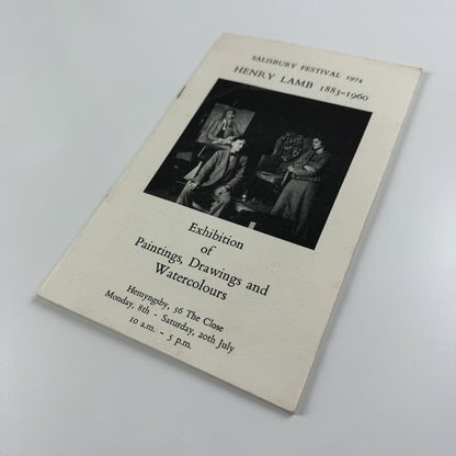 Henry Lamb Paintings, Drawings & Watercolours | Salisbury Festival catalogue, 1974