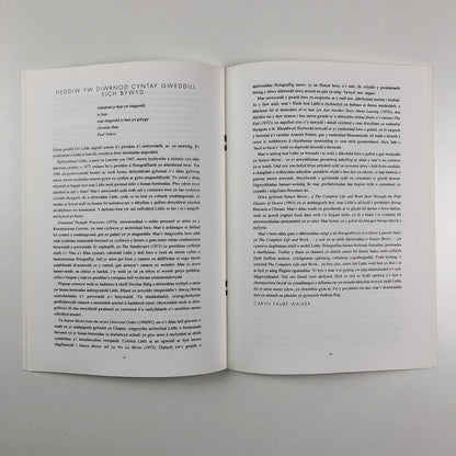 Urs Lüthi | Chapter (Cardiff) | Foreword by Stuart Cameron, 1994 leaflet