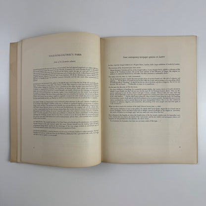 Toulouse-Lautrec collection Ludwig Charell Arts Council, 1951 | typed review by Hugo van de Perre and another press clipping