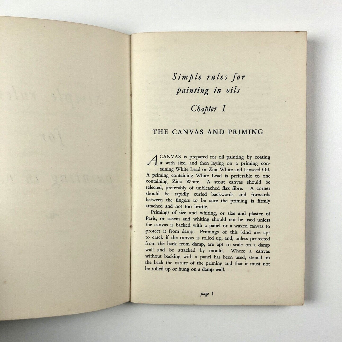 Simple Rules for Painting in Oils by A. P. Laurie | Winsor & Newton, undated presumed to be 1930s