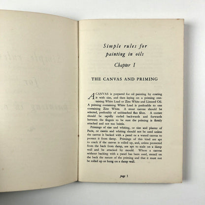 Simple Rules for Painting in Oils by A. P. Laurie | Winsor & Newton, undated presumed to be 1930s