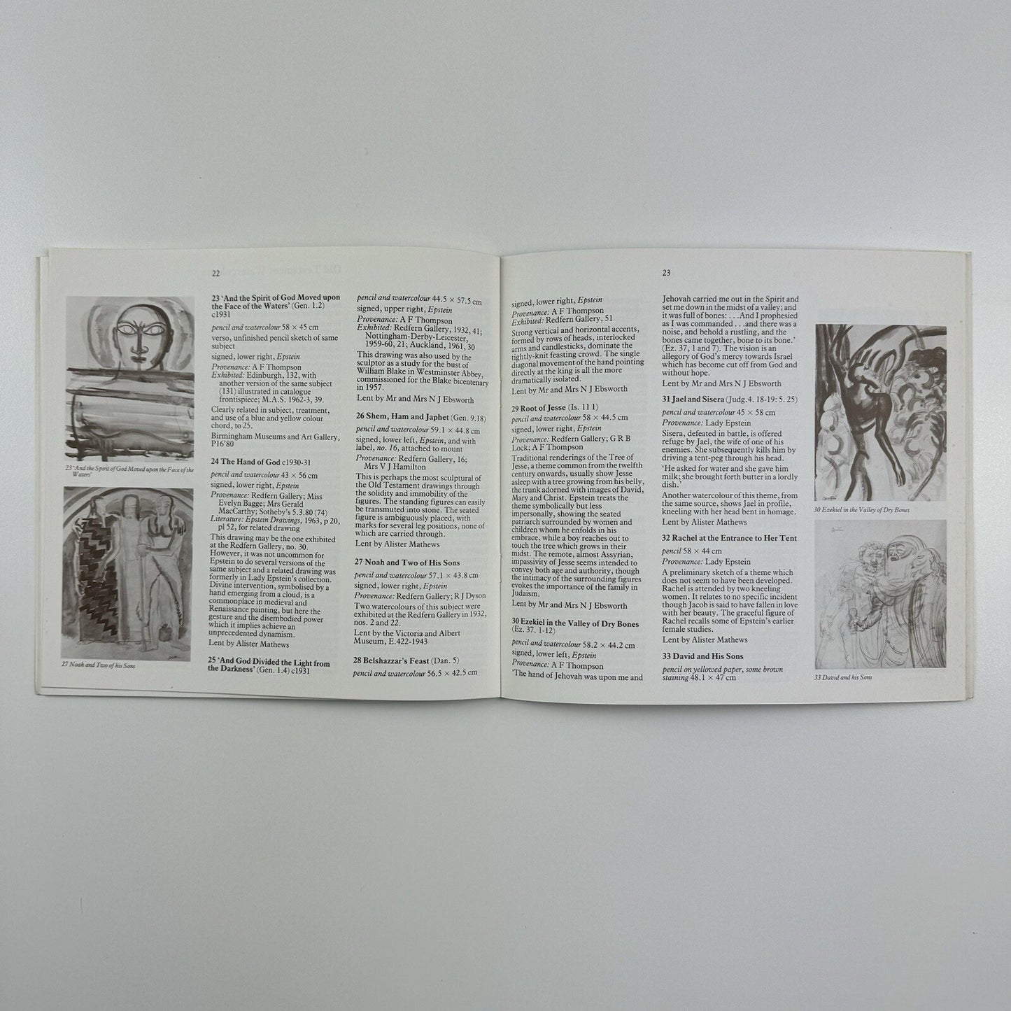 Rebel Angel Sculpture and Watercolours by Sir Jacob Epstein | Birmingham Museums & Art Gallery CATALOGUE, 1980