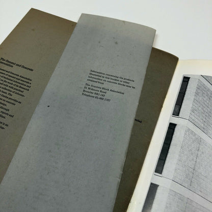 Concrete block masonry in architecture by David Sawtell The Cement and Concrete Association, 1971
