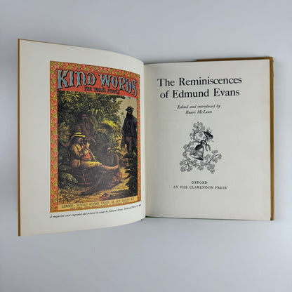 The Reminiscences of Edmund Evans Ruari McLean | Oxford, 1968 reprint | Inscribed by Harry Carter to George Buday