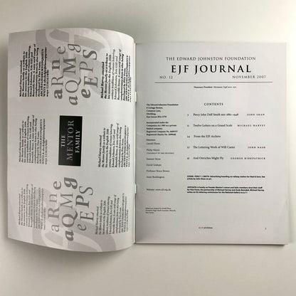 The Edward Johnston Foundation Journal | Issue No. 12, November 2007