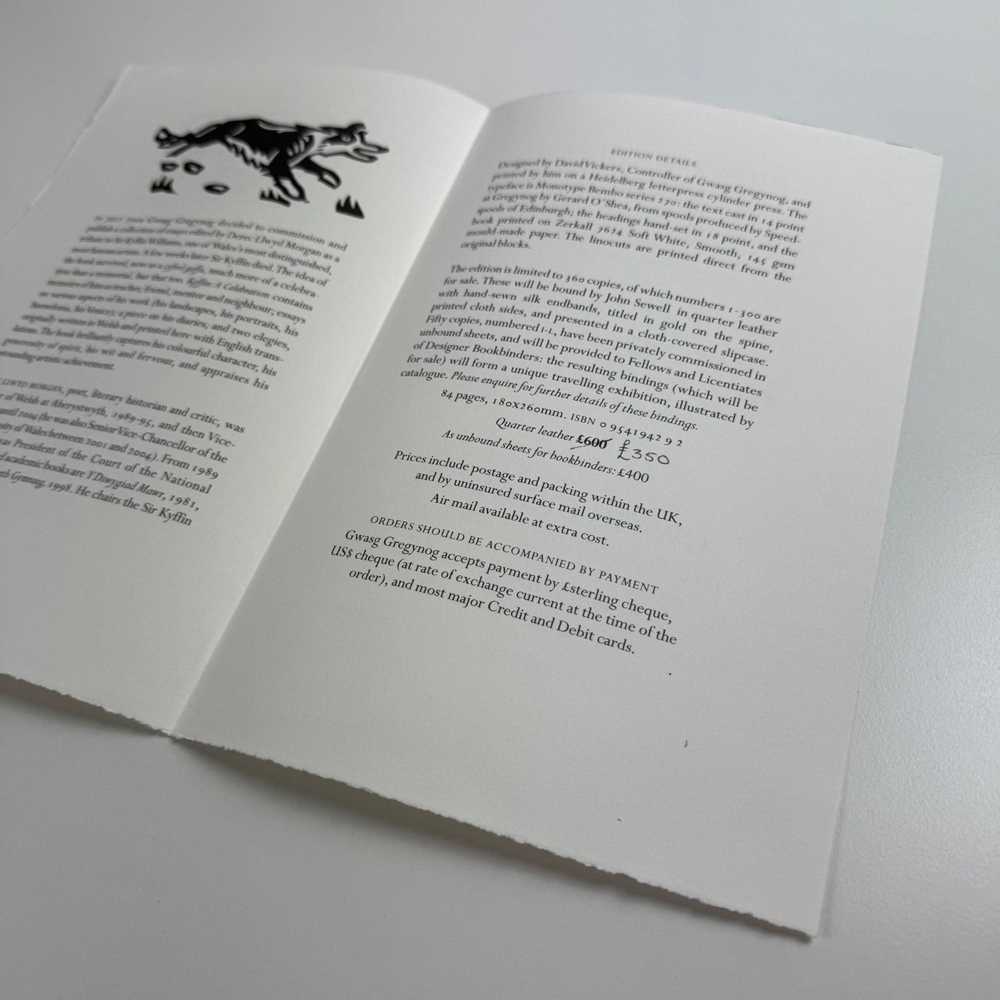 Prospectus for Kyffin A Celebration. Edited by Derek Llwyd Morgan | Gwasg Gregynog