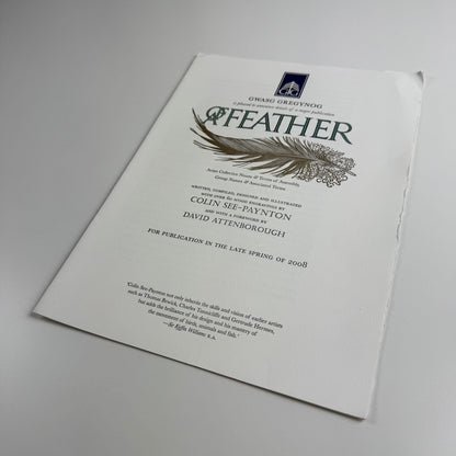 Leaflet for 'Of a Feather' by Colin See-Paynton | Gwasg Gregynog, 2008
